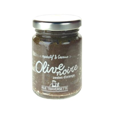 Les Indispensables Olive Noire aux Zeste d&rsquo;orange 90g, Rue Traversette